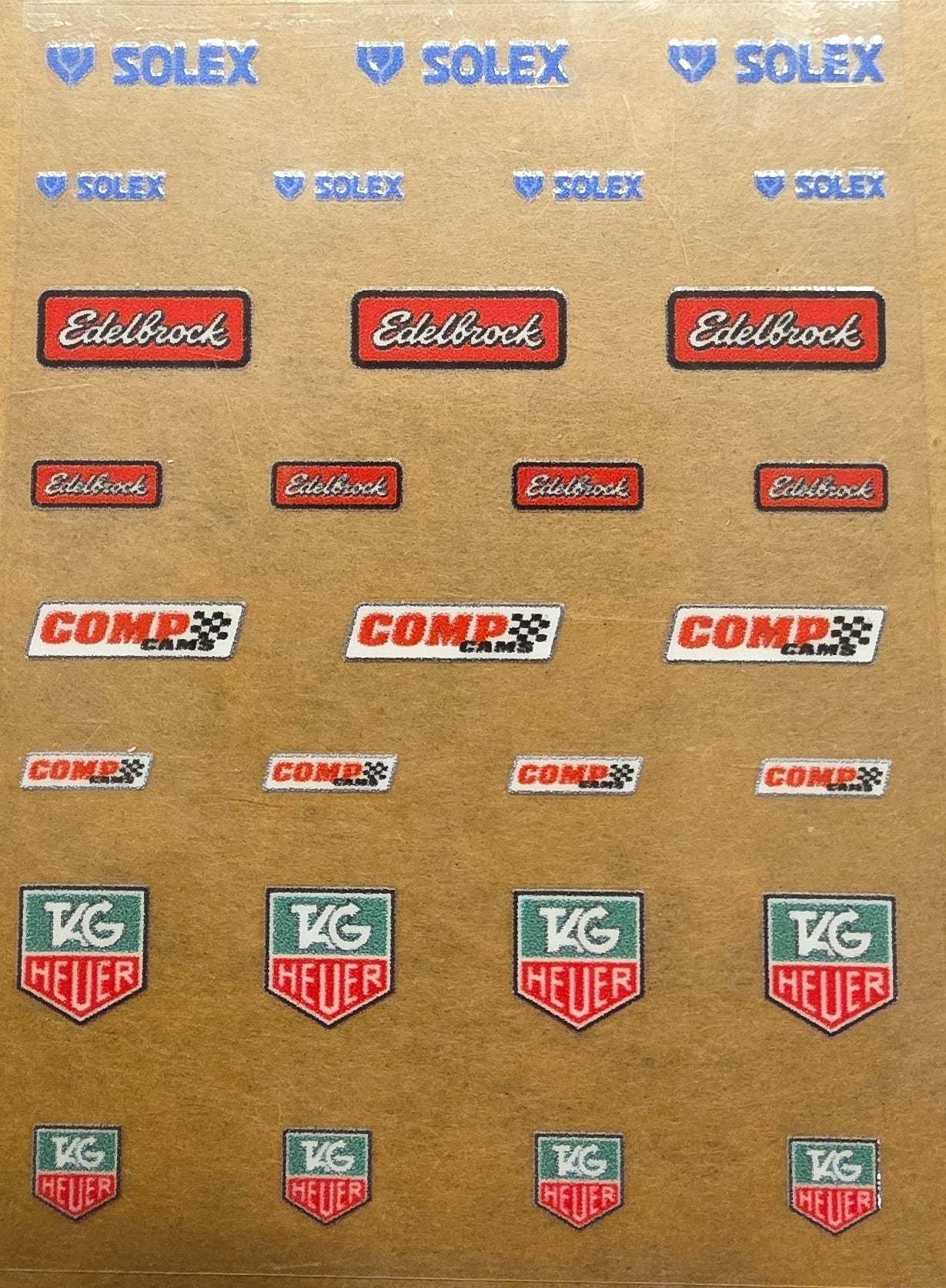Edelbrock/Solex Universal Livery for 1:64 scale diecast cars and trucks