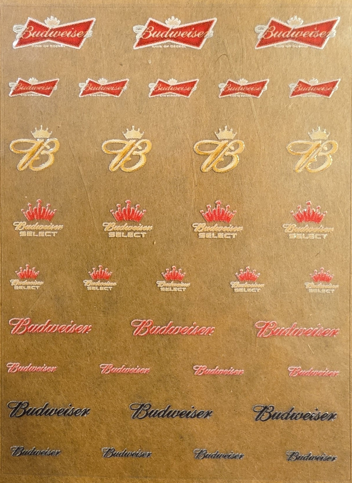 Budweiser Universal Livery for 1:64 scale diecast cars and trucks