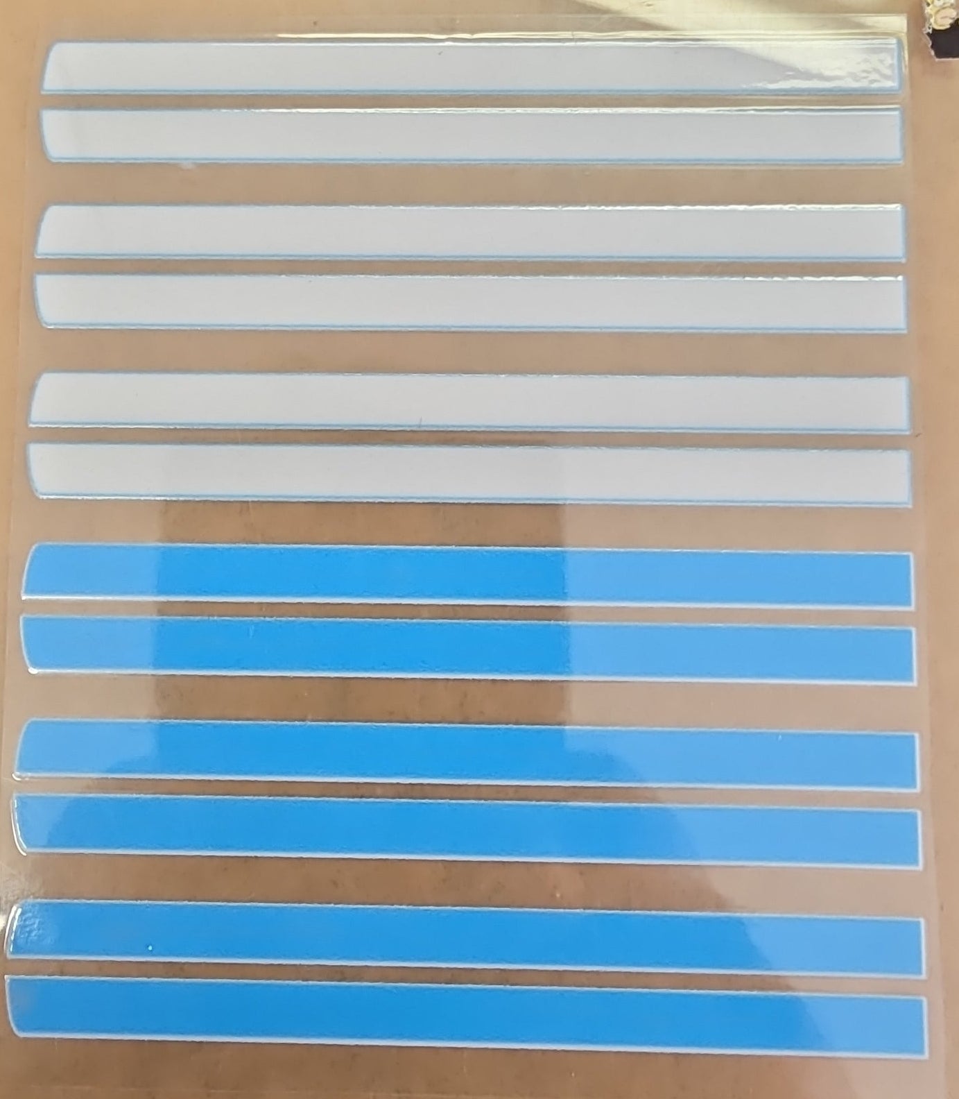 Racing Stripes WHT/BLU Universal Livery for 1:64 scale diecast cars and trucks