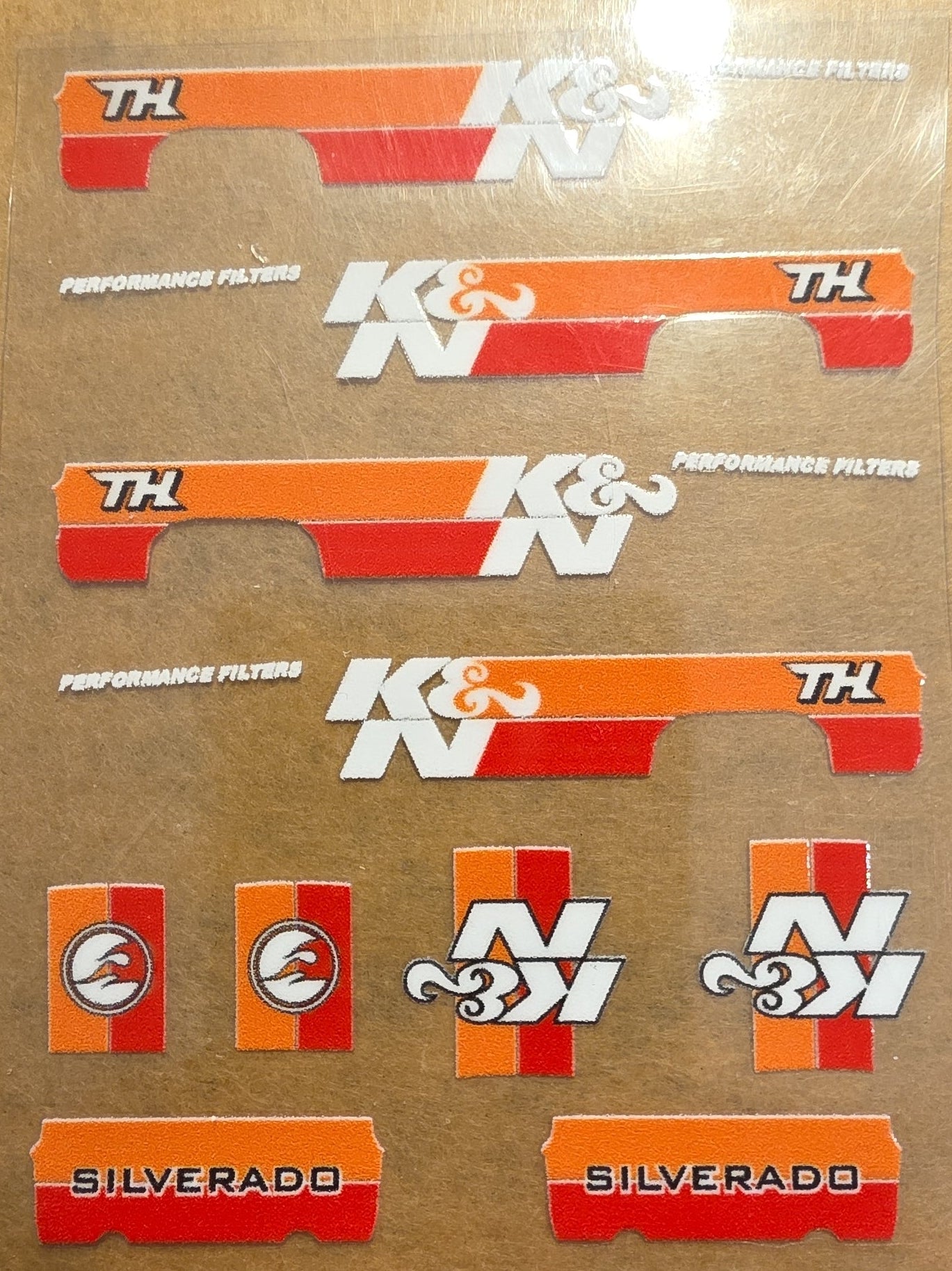 K&N White 83 Silverado Livery for 1:64 scale diecast cars and trucks