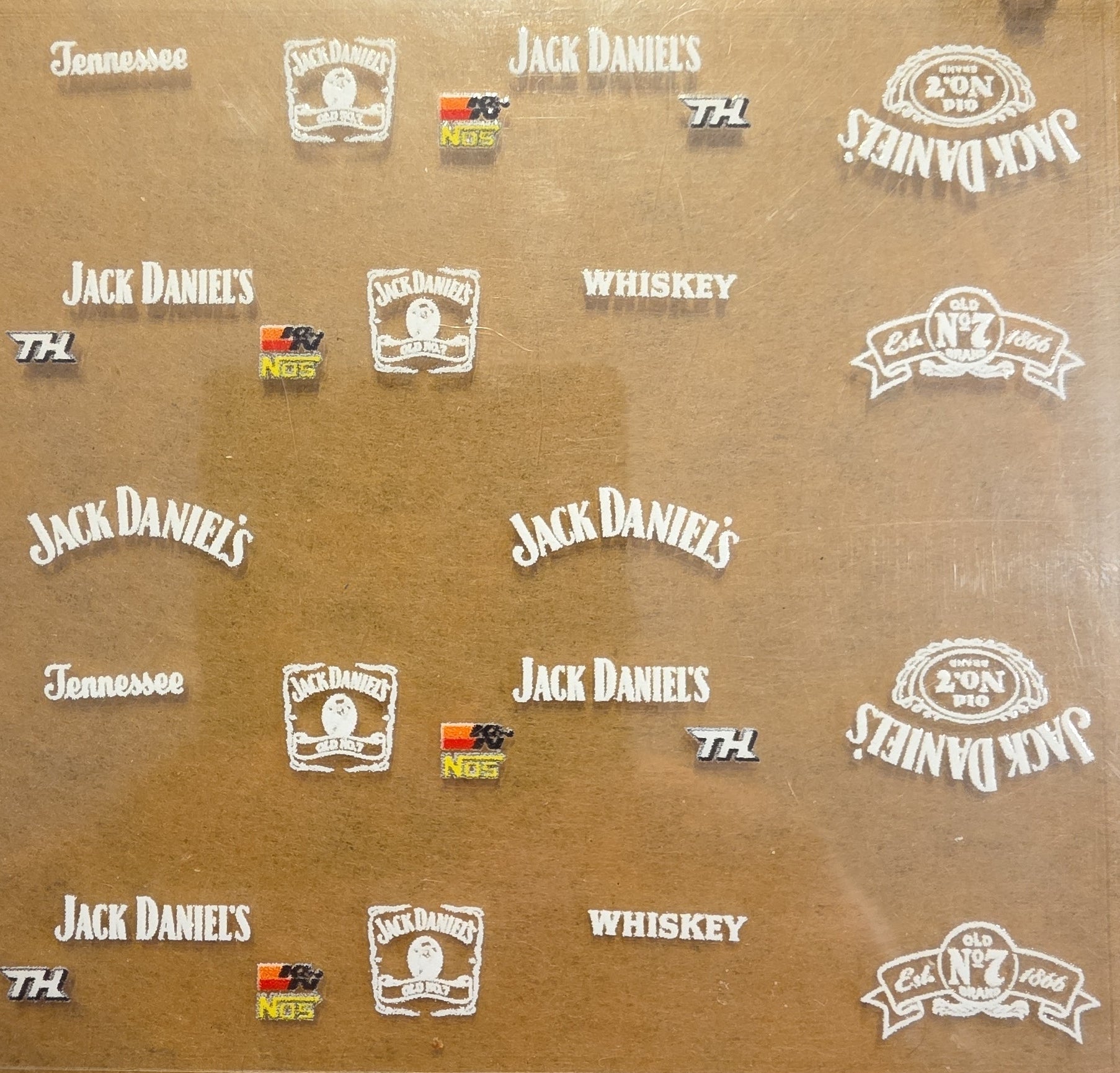 Jack Daniel White Outline Label 83 Silverado Livery for 1:64 scale diecast cars and trucks