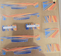 Blue/Orange Race Pattern 83 Silverado Livery for 1:64 scale diecast cars and trucks