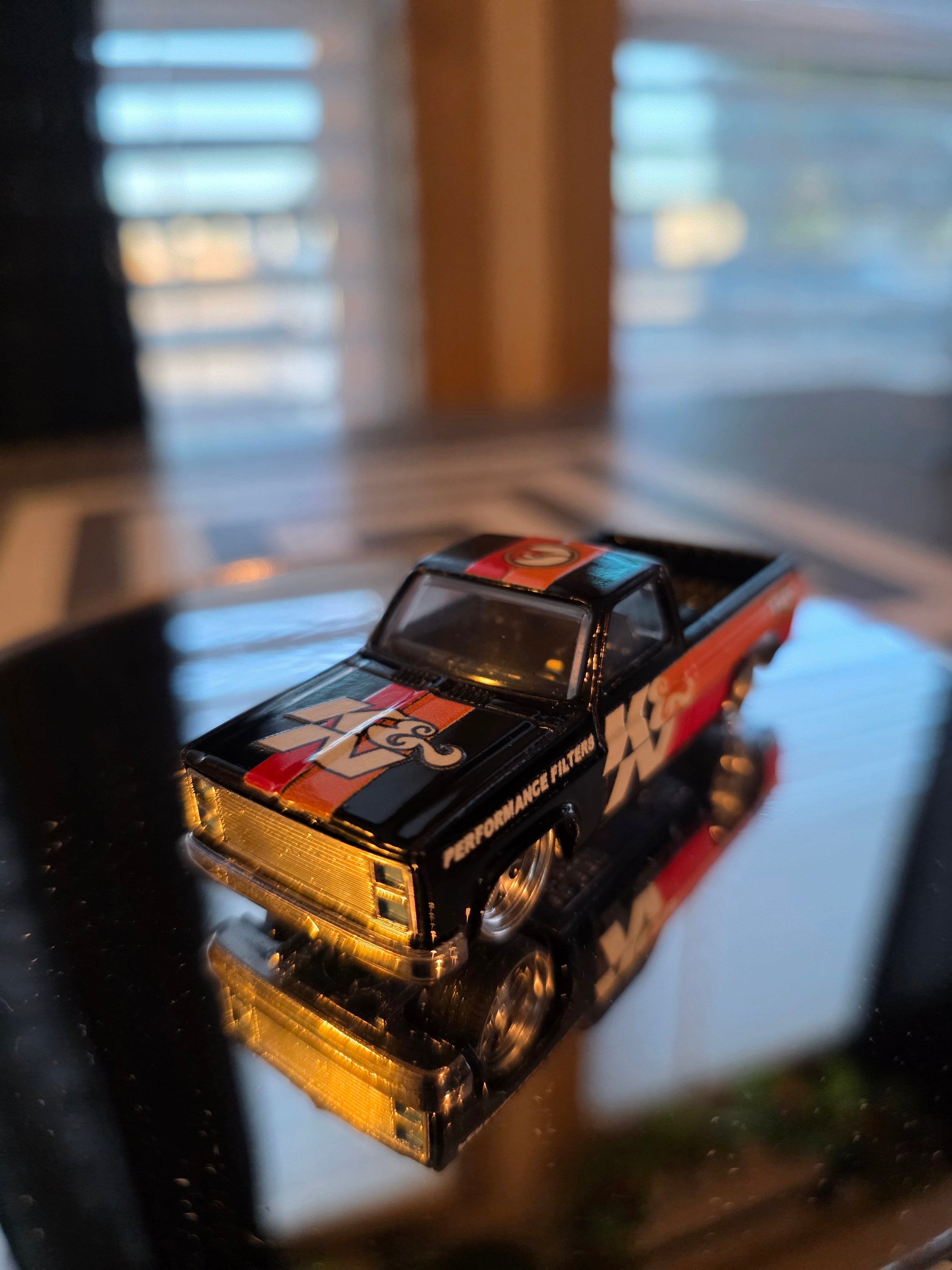 K&N White 83 Silverado Livery for 1:64 scale diecast cars and trucks