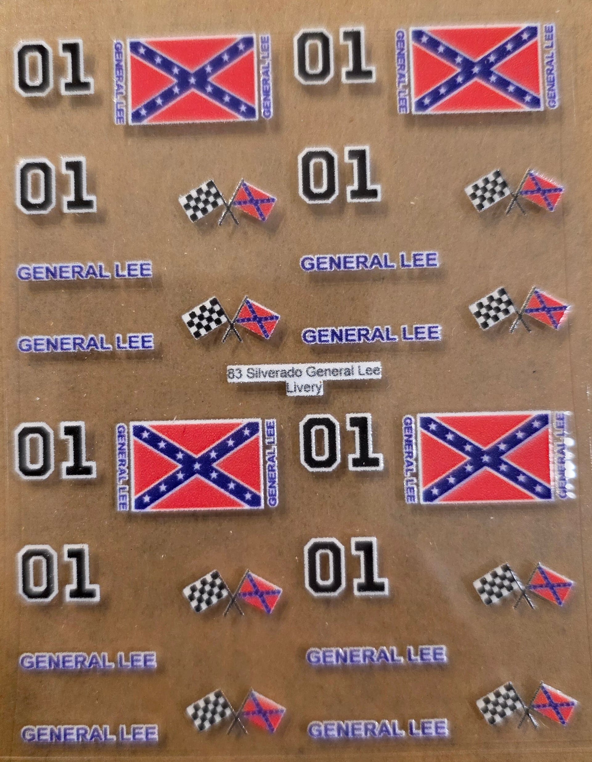 General Lee 83 Silverado Livery for 1:64 scale diecast cars and trucks