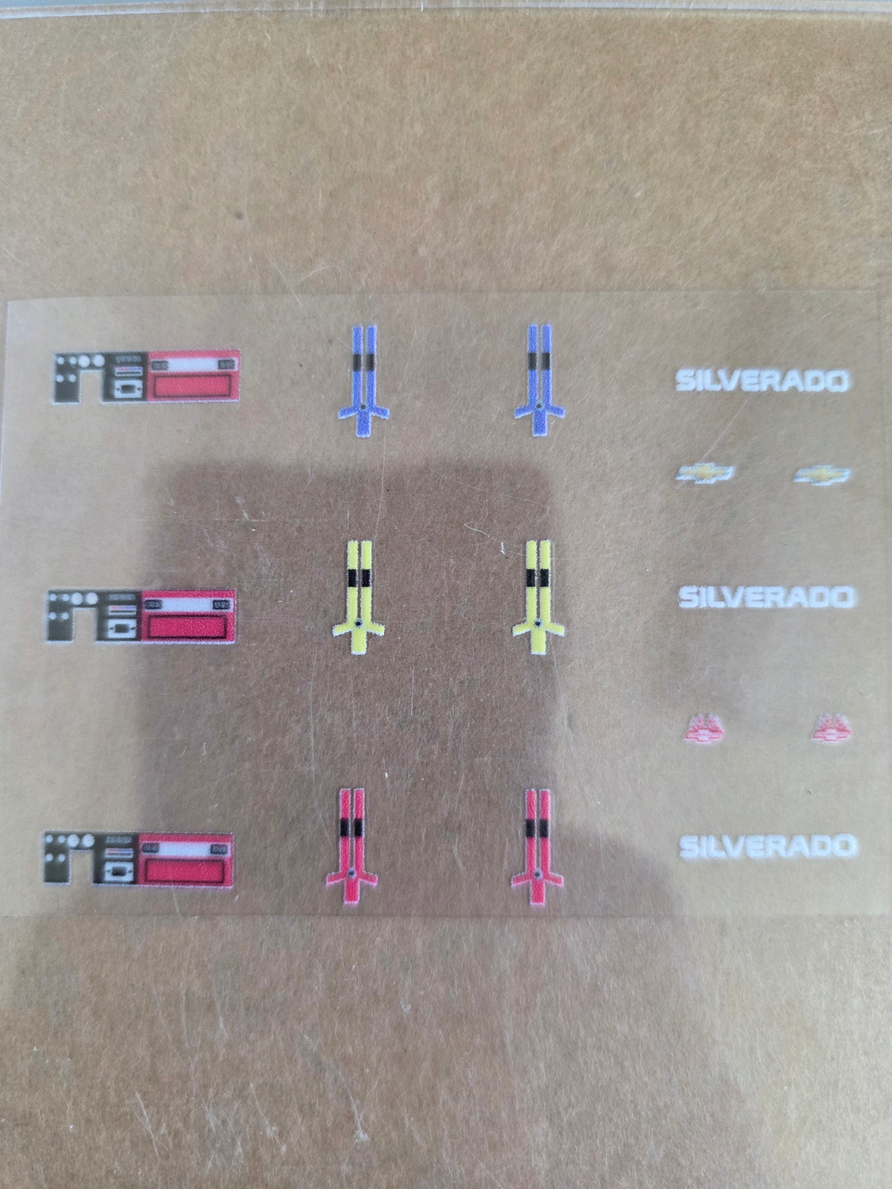 Interior Decal Livery for 83 Silverado 1:64 scale diecast cars and trucks