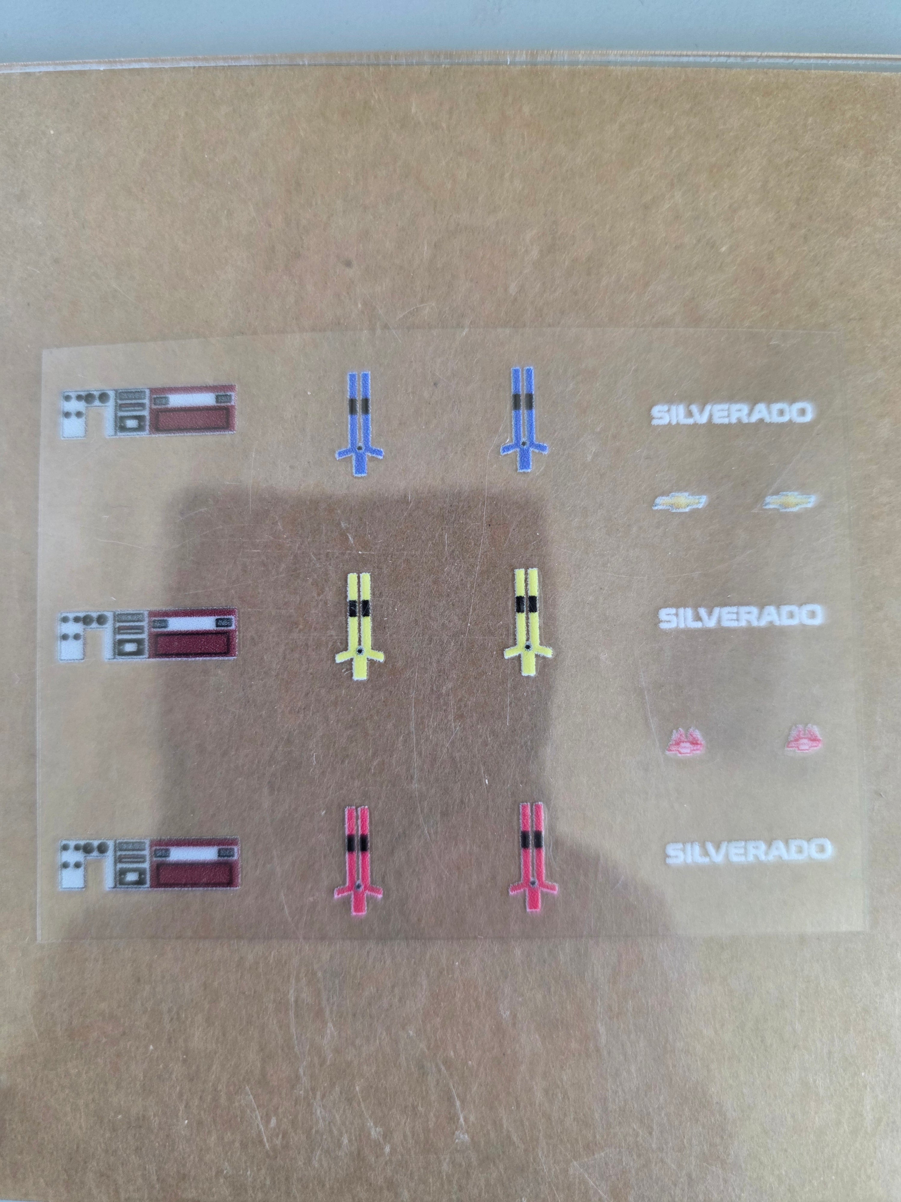 Interior Decal Livery for 83 Silverado 1:64 scale diecast cars and trucks